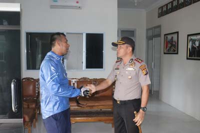 Kapolres Inhil AKBP Christian Rony Putra Kunjungi Markas Kodim 0314